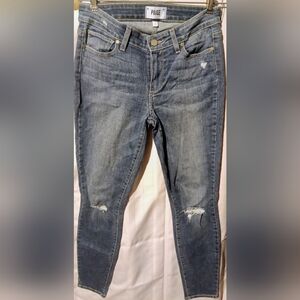 Paige Jeans~Verdugo Ankle~Orleans Distressed Jeans~Womens Size 27